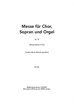 Messe für Chor, Sopran-Solo und Orgel